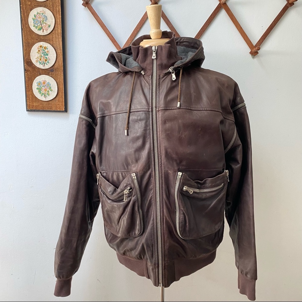 Dolce & Gabbana Leather Bomber Jacket